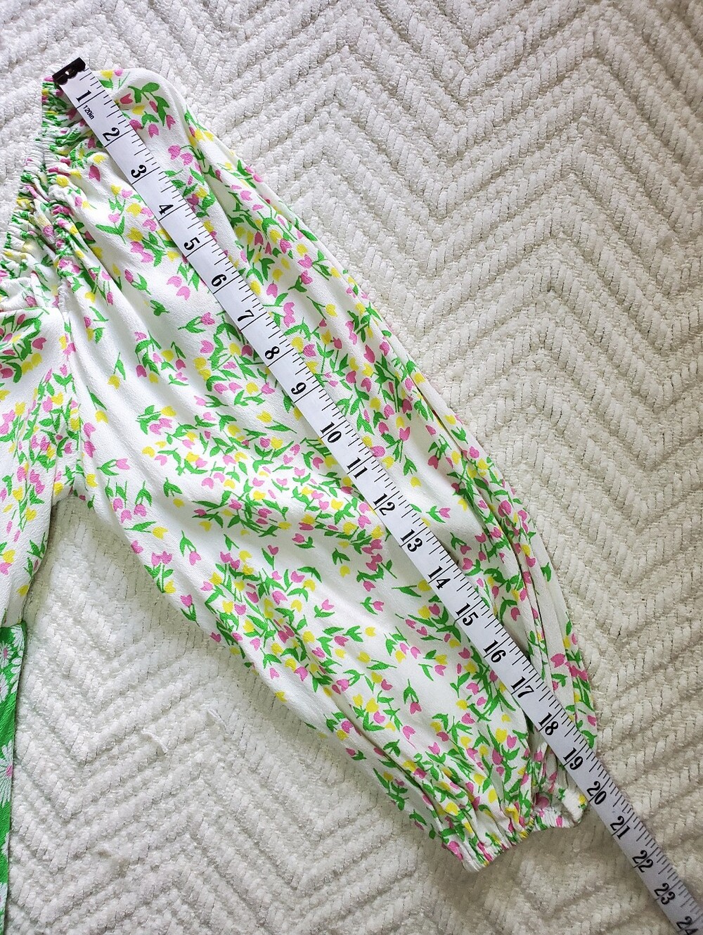 Rixo X Target Daisy Long Sleeve Swing Dress Sz 0 Green Floral Midi - Picture 10 of 10